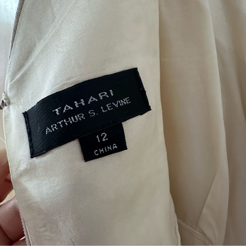 Tahari Mother of the Bride Cream Dress with Jacket - Picture 9 of 13